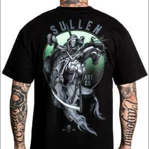 ☠️ NEW SULLEN ART MENS BLACK TSHIRT SZ:M NWOT🏷